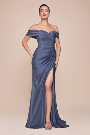 OFF THE SHOULDER STRETCH SPANDEX DRESS
