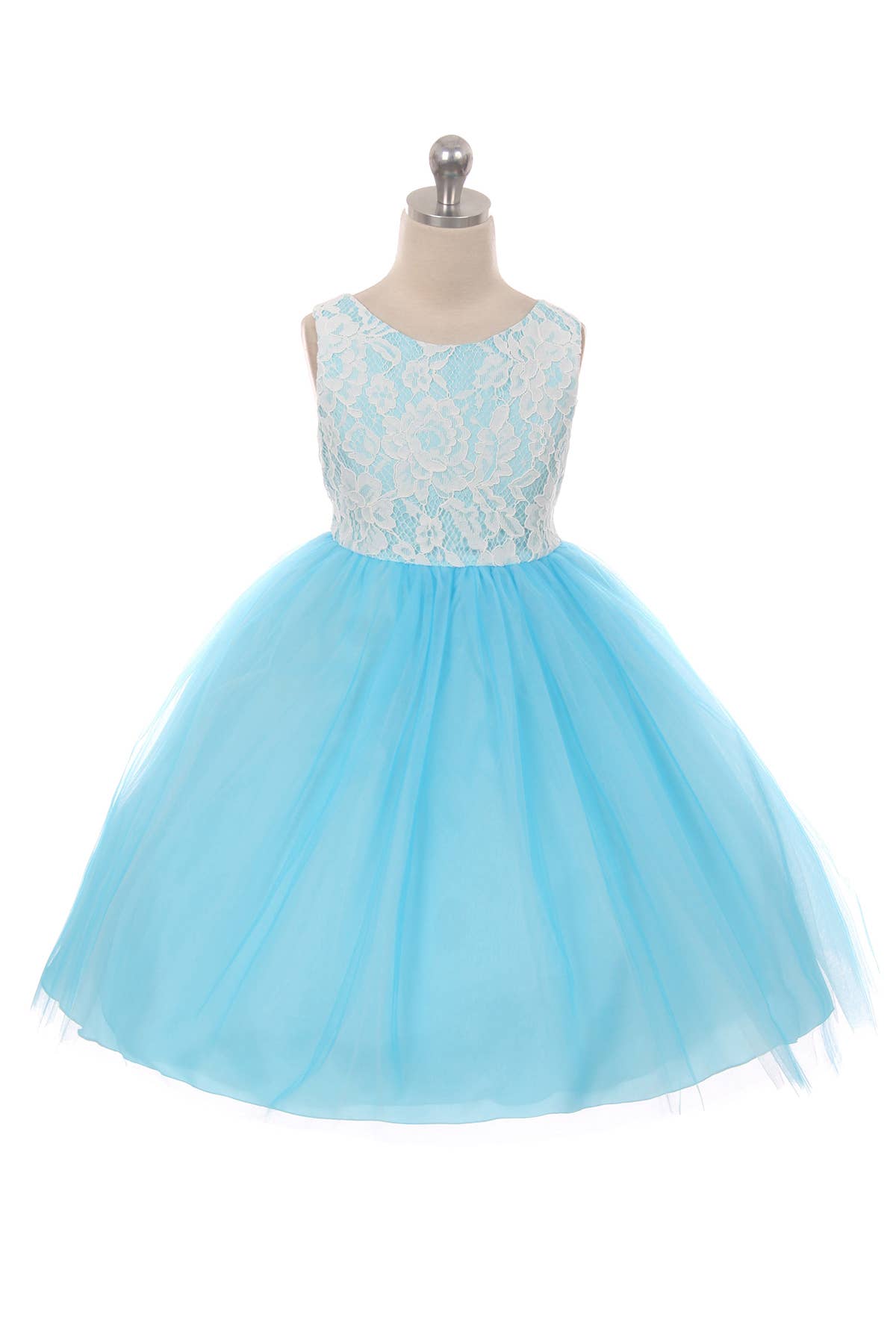 Lace Illusion Girl Dress