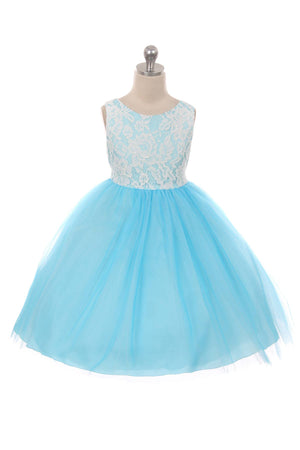 Lace Illusion Girl Dress