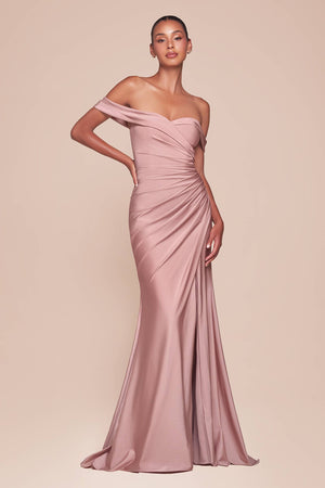 OFF THE SHOULDER STRETCH SPANDEX DRESS