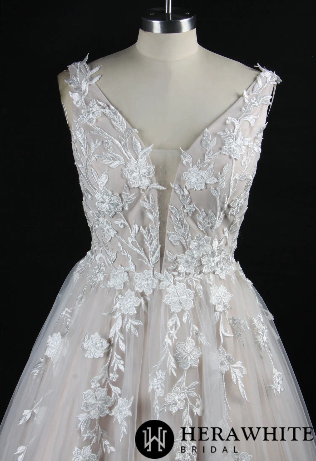 Floral Lace A-line Bridal Ballgown