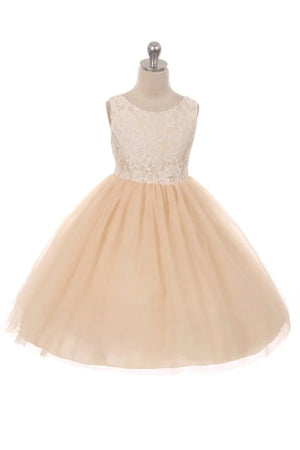 Lace Illusion Girl Dress