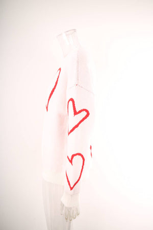 VALENTINE'S DAY PULLOVER SWEATER WITH A HEART