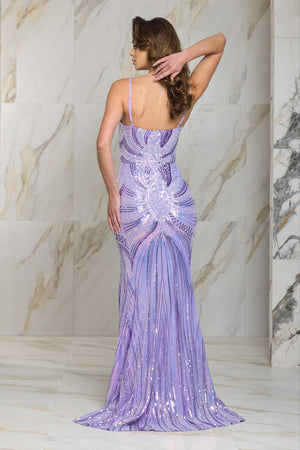 RUCHED SEQUINS FORMAL/PROM DRESS