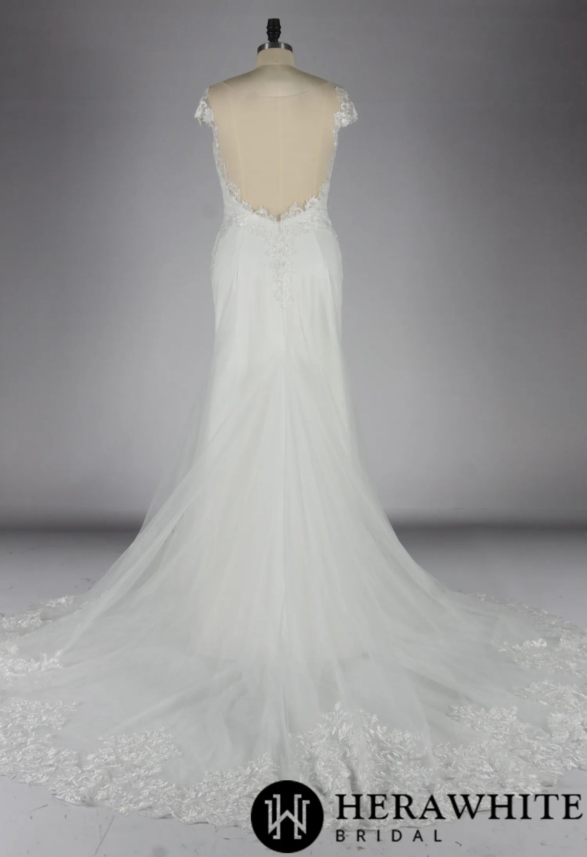 Sweetheart Neck Fit and Flare Wedding Dress with Beaded Lace on Tulle