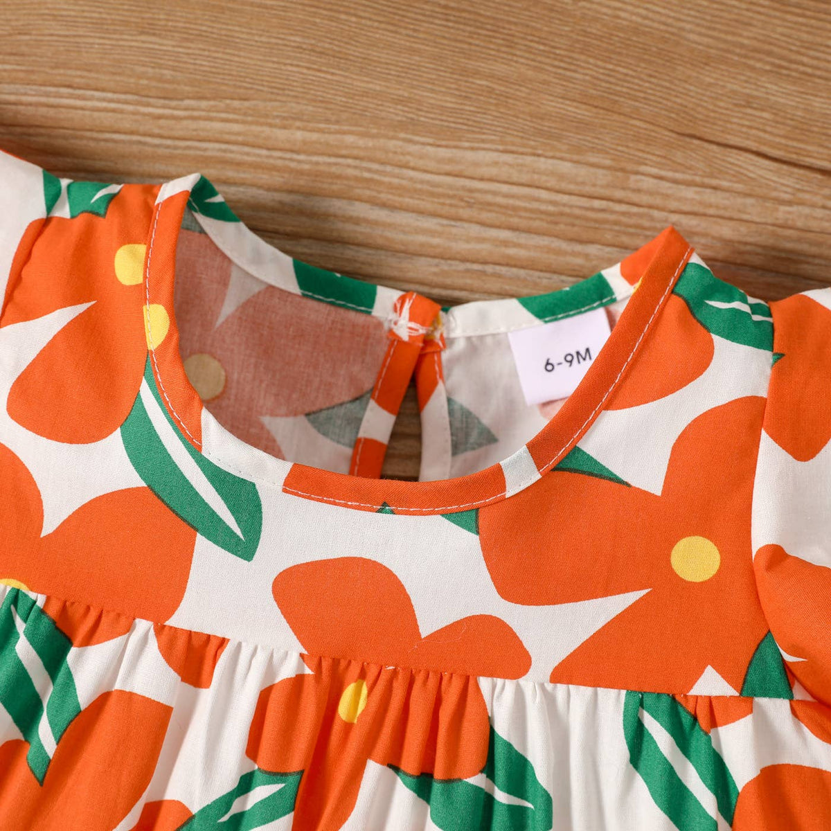Baby All Over Floral Print Flutter-sleeve Dress