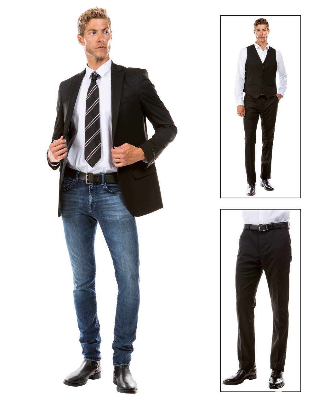 ZeGarie Tailored Fit Suit Separates Jacket, Dark Grey