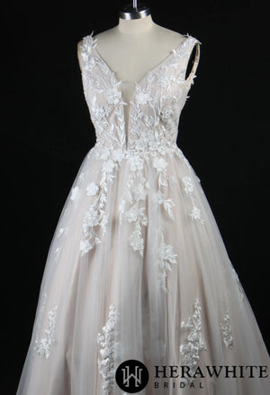 Floral Lace A-line Bridal Ballgown