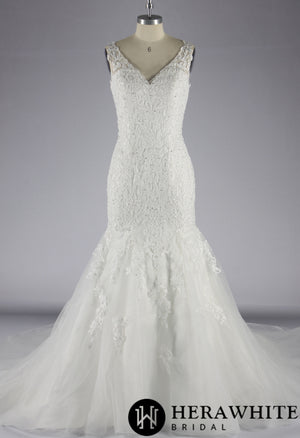 Mermaid Wedding Dress With Beading Lace