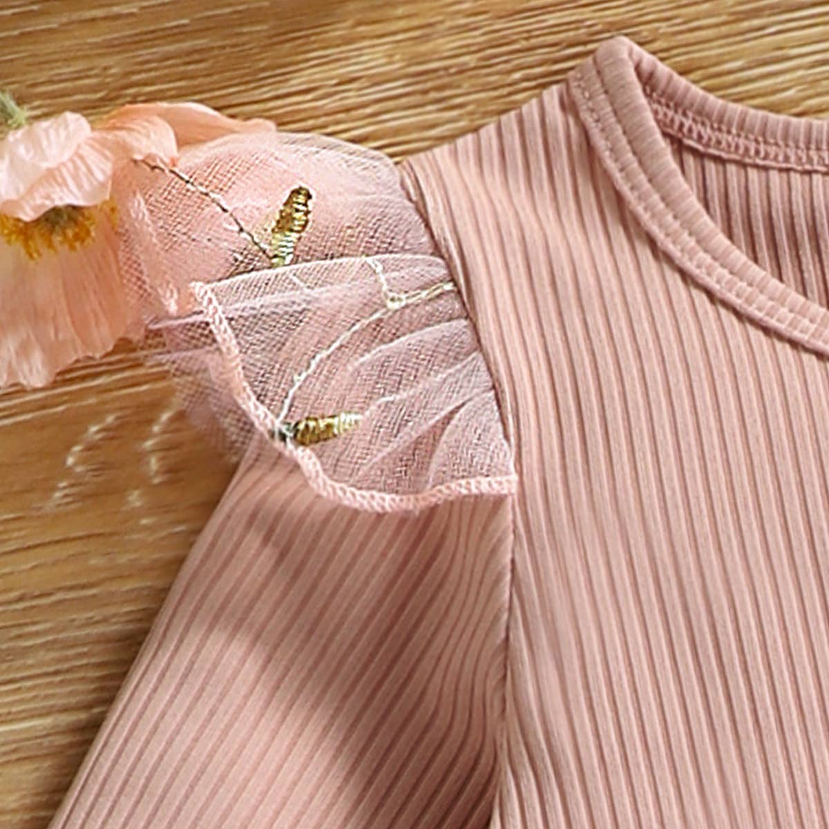 Baby Girl Pink Ribbed Dress