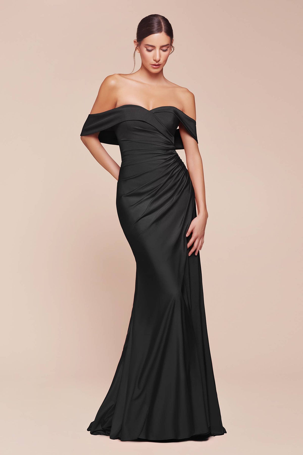 OFF THE SHOULDER STRETCH SPANDEX DRESS