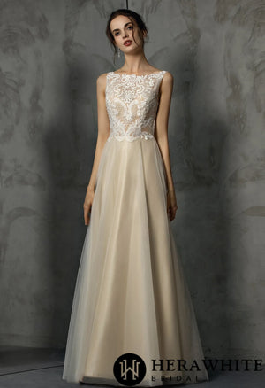 A-Line Bridal Gown With Delicate Applique