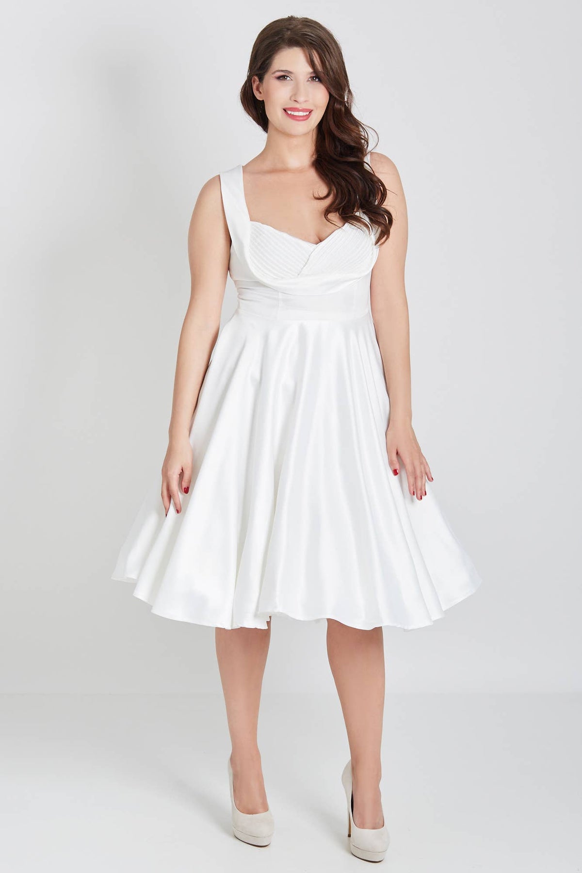 Grace Vintage Style Jive Dress - White