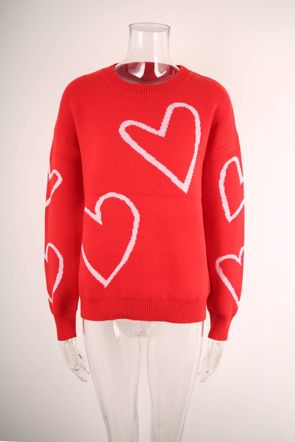 VALENTINE'S DAY PULLOVER SWEATER WITH A HEART