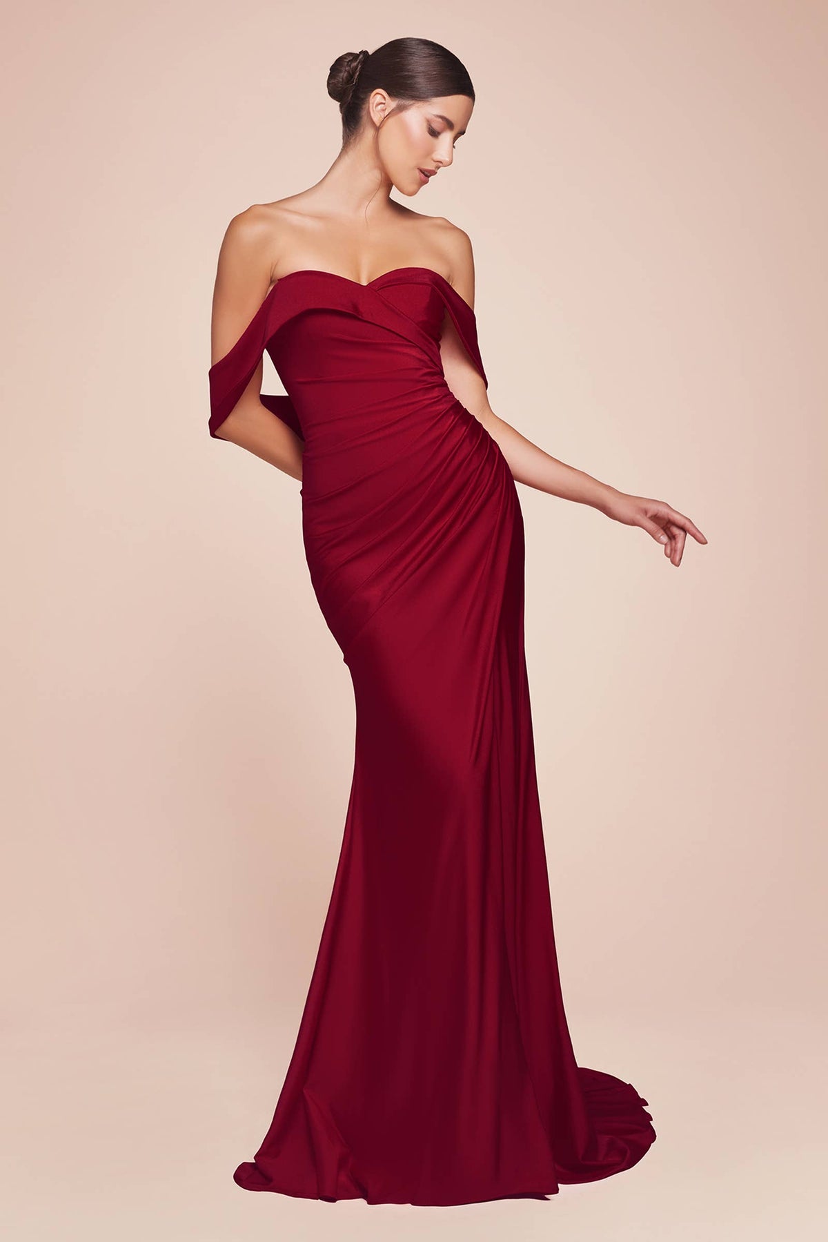 OFF THE SHOULDER STRETCH SPANDEX DRESS
