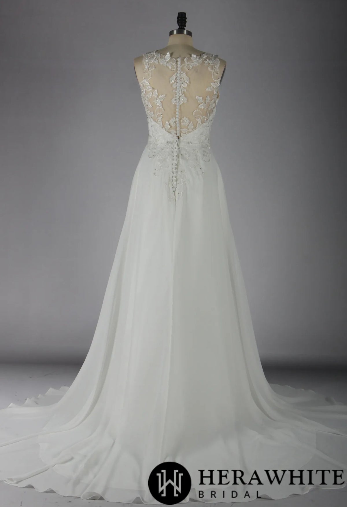 Embroidered And Lace On Net Detailed With Beading Wedding Dress