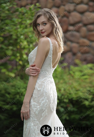 Stunning Mermaid Wedding Dress With Embroidered AppliquÃ©s