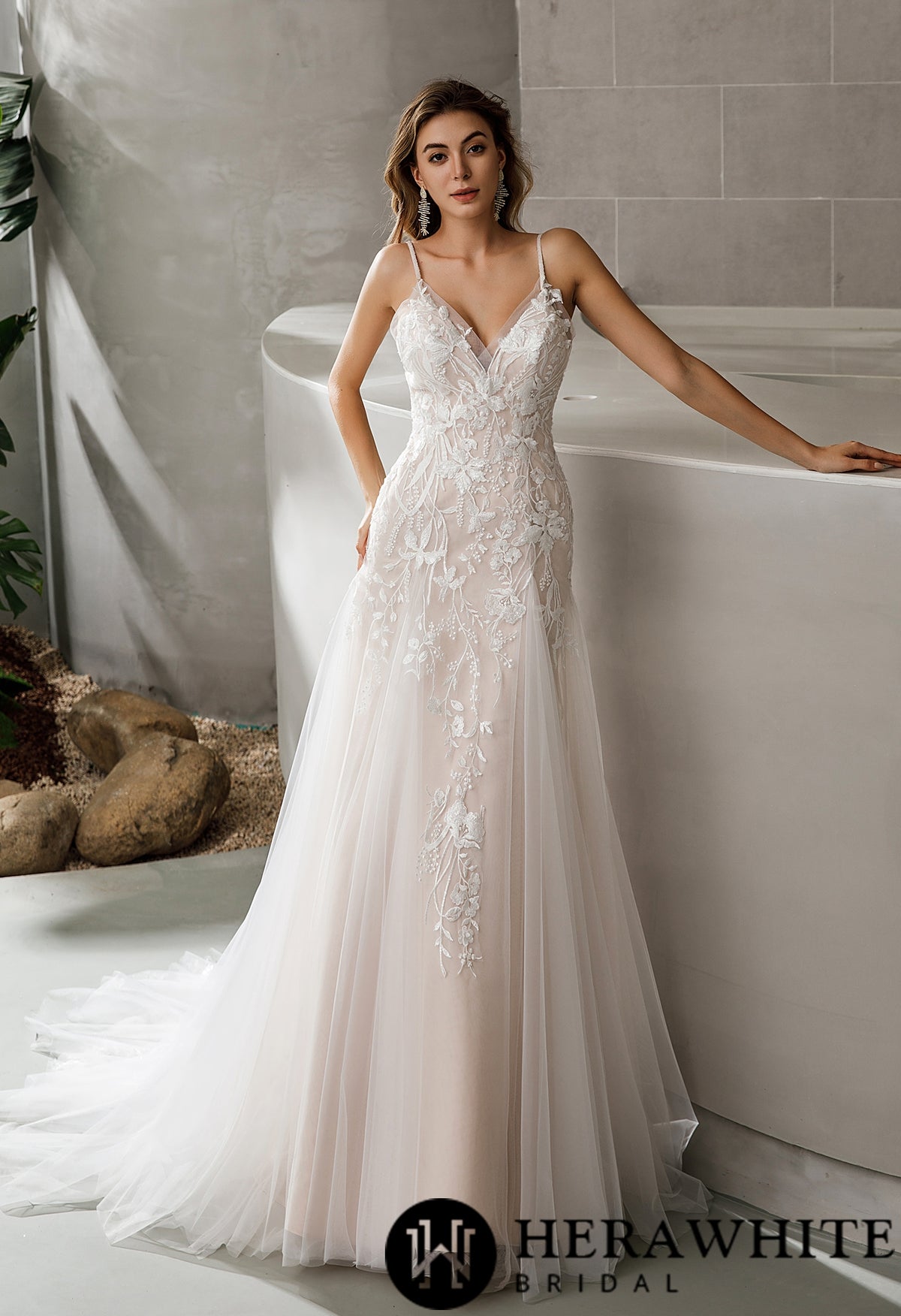 Inspired Lace Wedding Dress With Flattering Silhouette