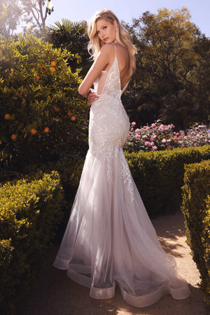 LACE MERMAID WEDDING GOWN WITH REMOVABLE BOWS