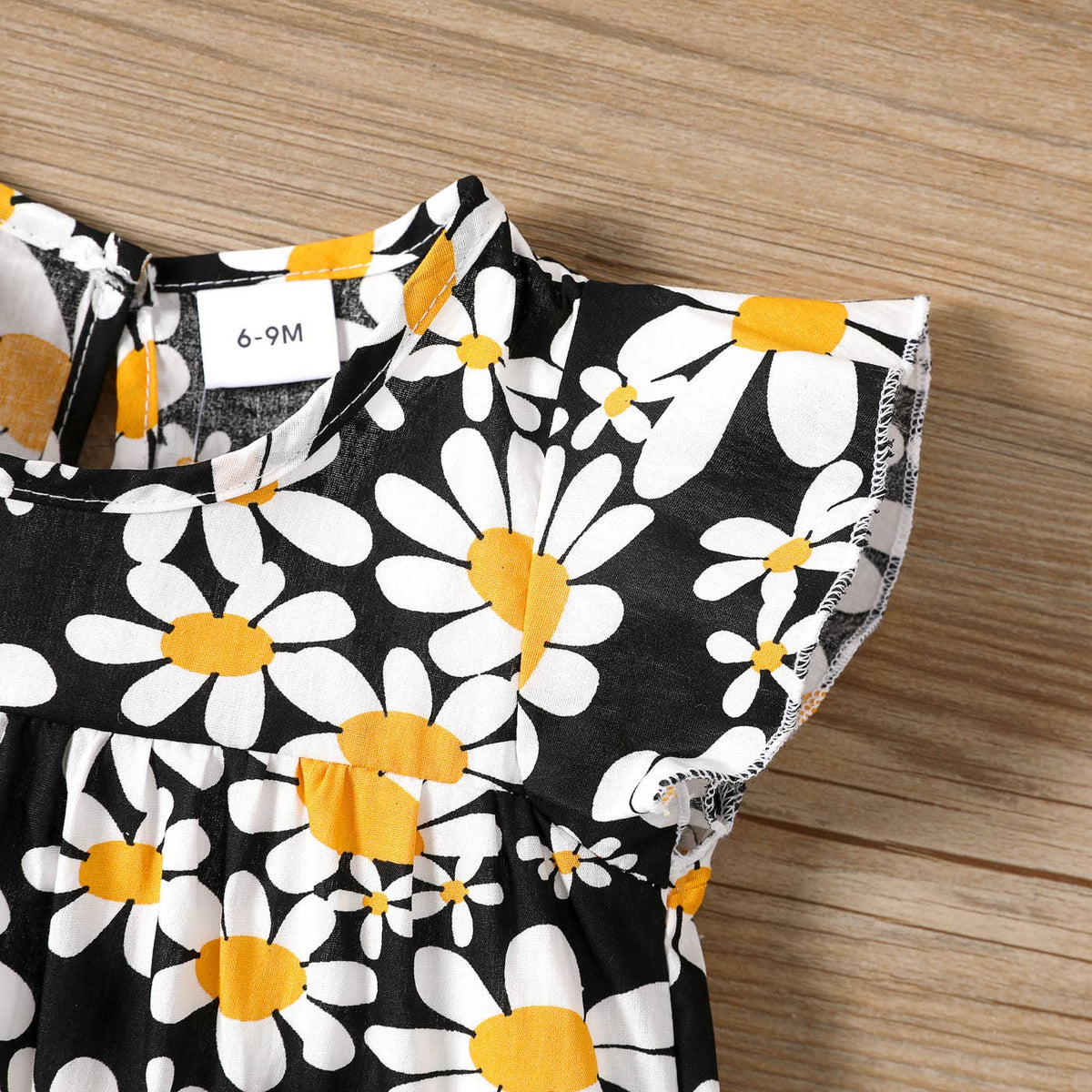 Baby All Over Floral Print Flutter-sleeve Dress