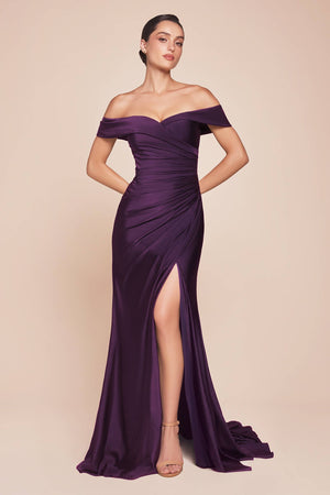 OFF THE SHOULDER STRETCH SPANDEX DRESS