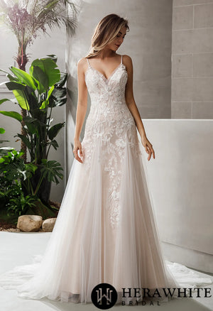 Inspired Lace Wedding Dress With Flattering Silhouette