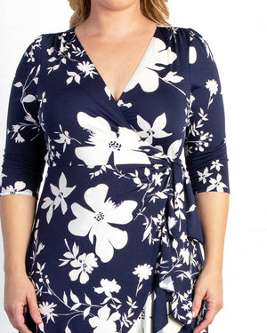 Flirty Flounce Wrap Dress - Plus Size
