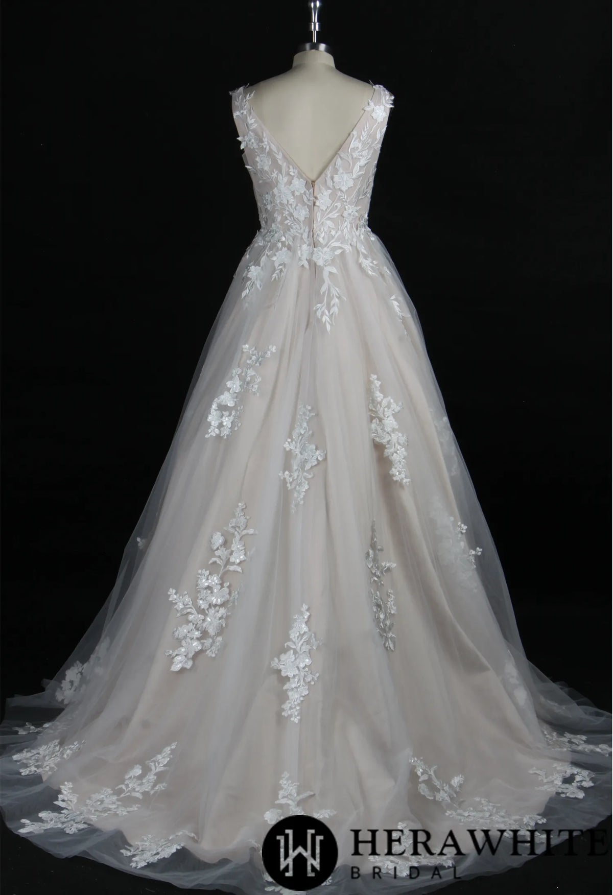 Floral Lace A-line Bridal Ballgown
