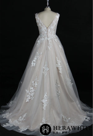 Floral Lace A-line Bridal Ballgown