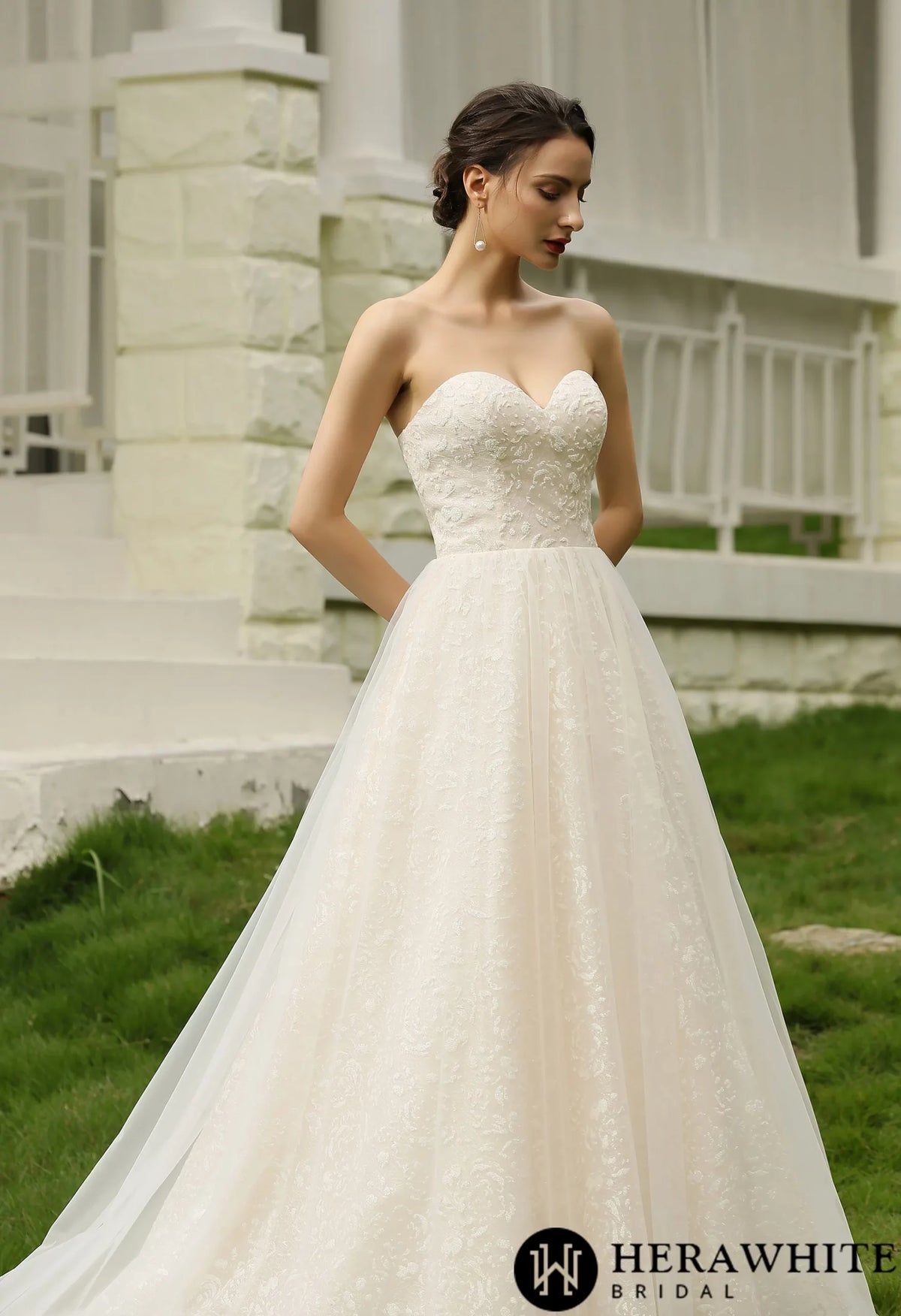 Sequins Princess Lace Wedding Dress