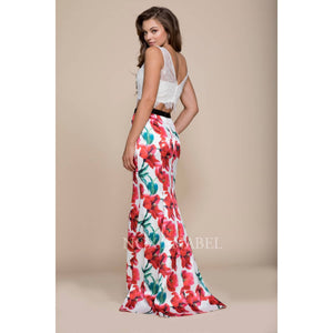 Floral Two-Piece Mermaid Dress for Women 8342