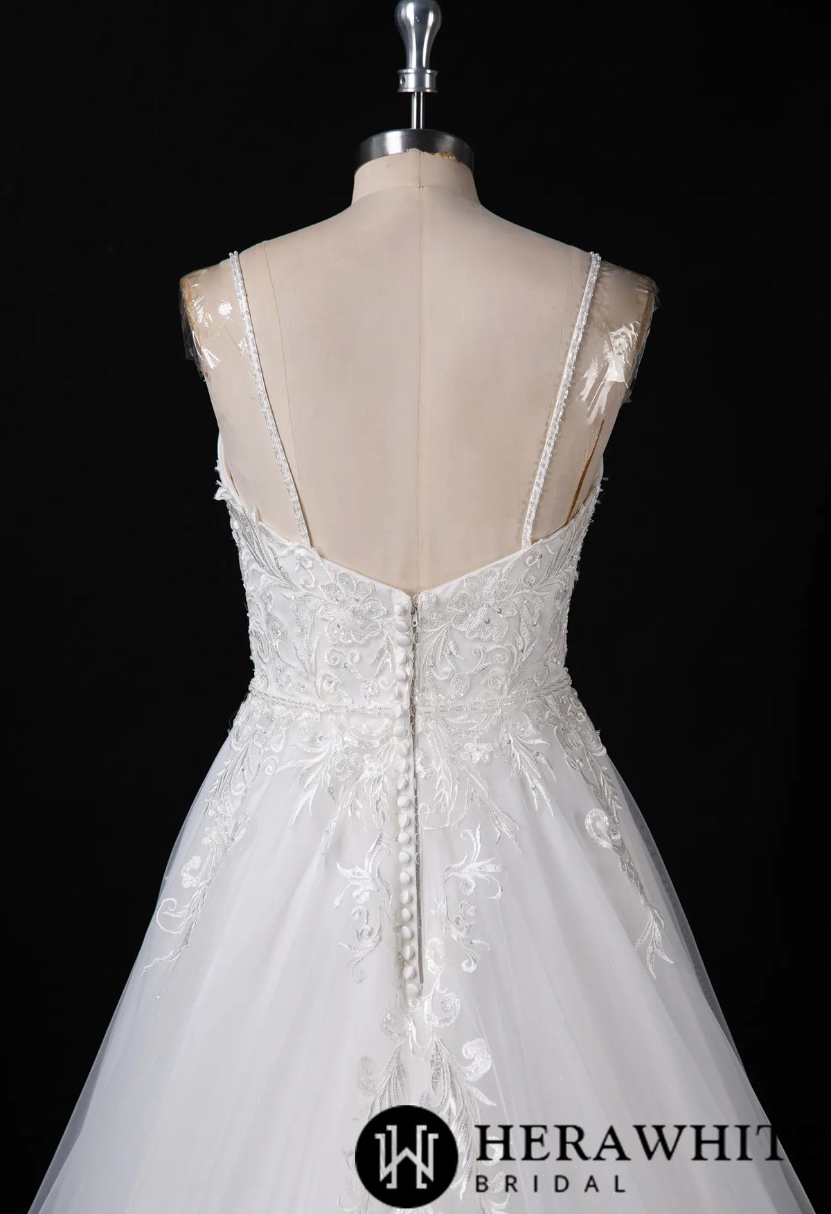 Sparking Tulle Wedding Dress With Beaded straps