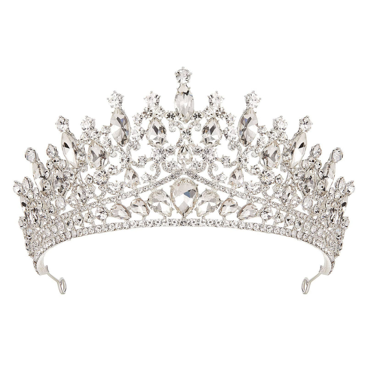 Crystal Crowns and Tiaras for Women, Queen Crown Silver
