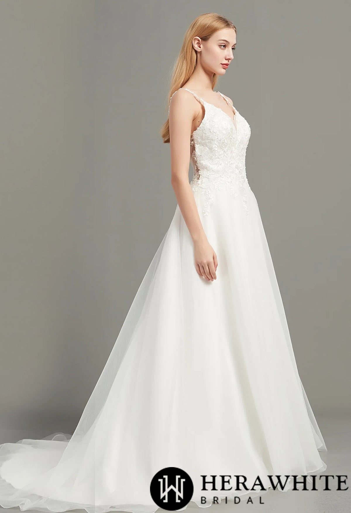 Sweetheart Bridal Wedding Gown With Low Back