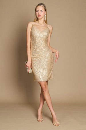 Dylan & Davids Short Sequin Formal Cocktail Dress