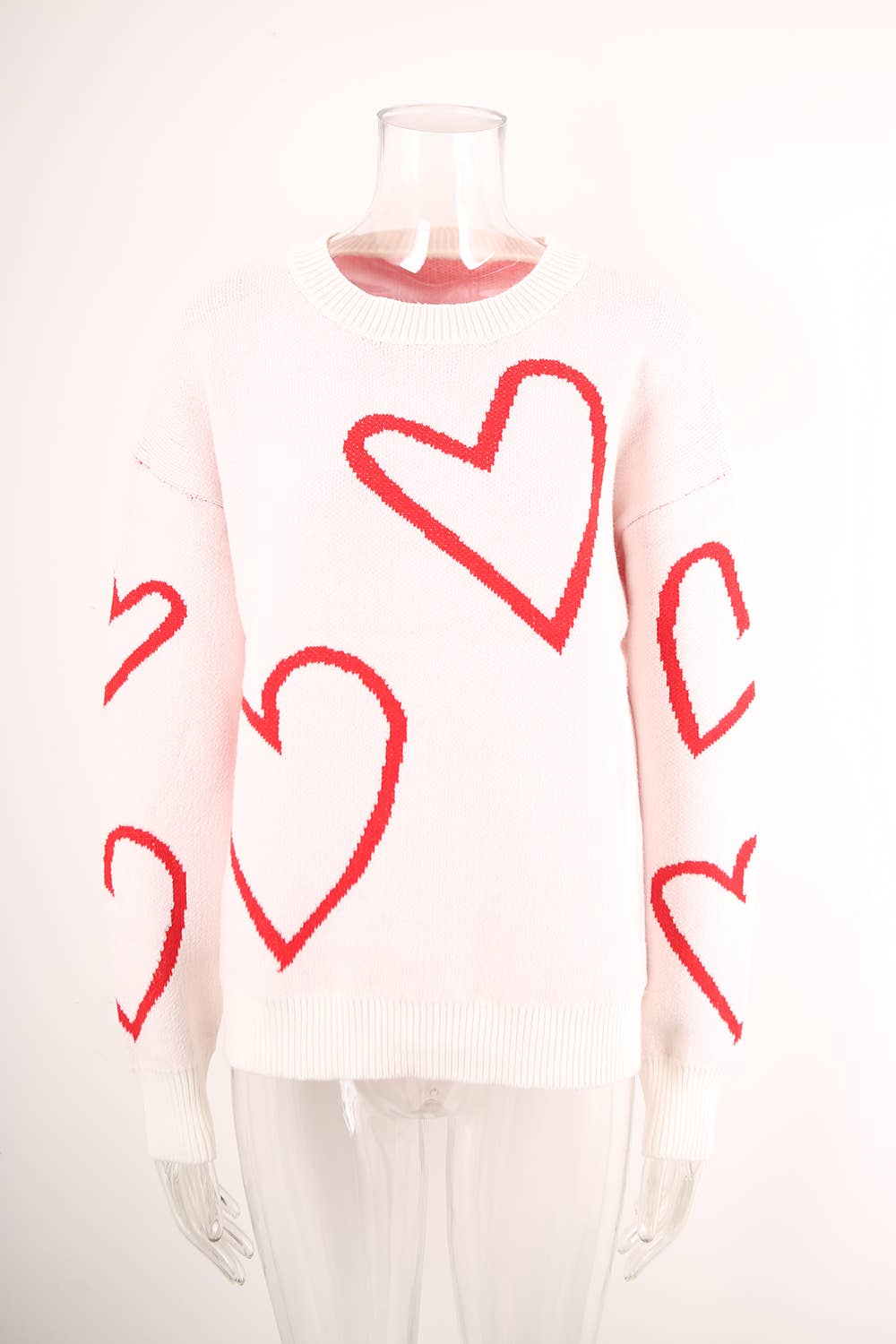 VALENTINE'S DAY PULLOVER SWEATER WITH A HEART
