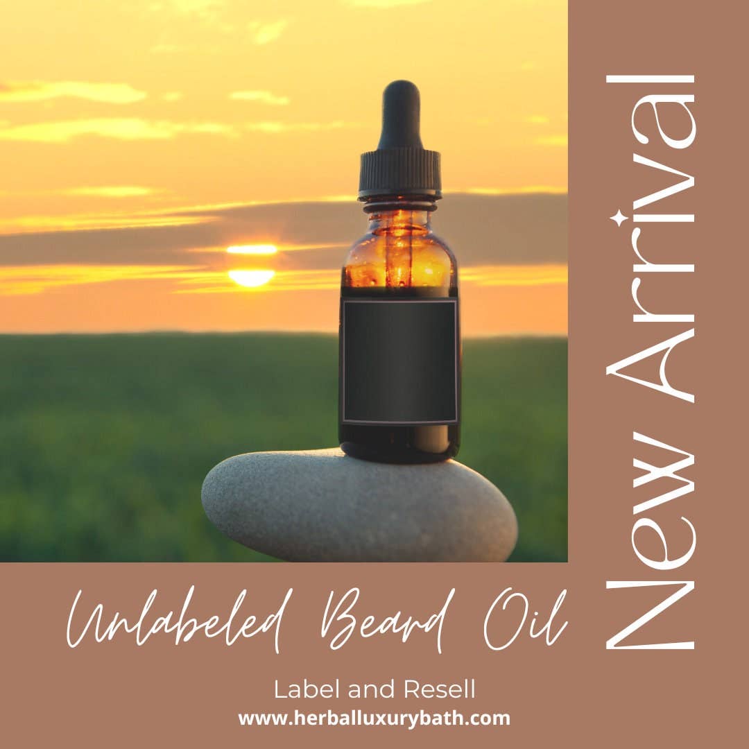 Unlabeled Beard Oil Bottles - Label and Resell As Your Own