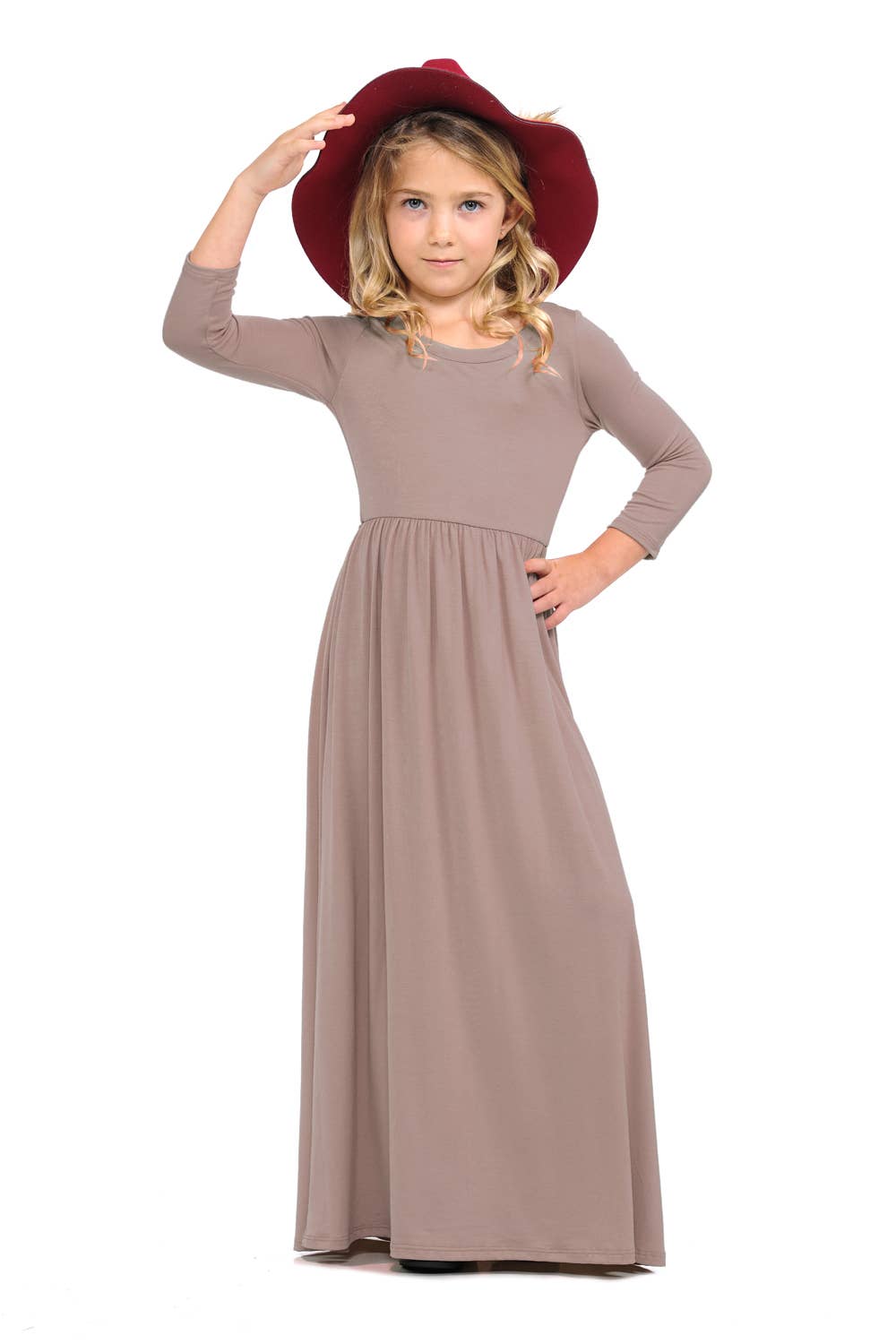 Fit and Flare Maxi Dress Solid: M / NAVY