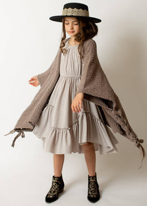 Kid's Adrianna Dress in Dove