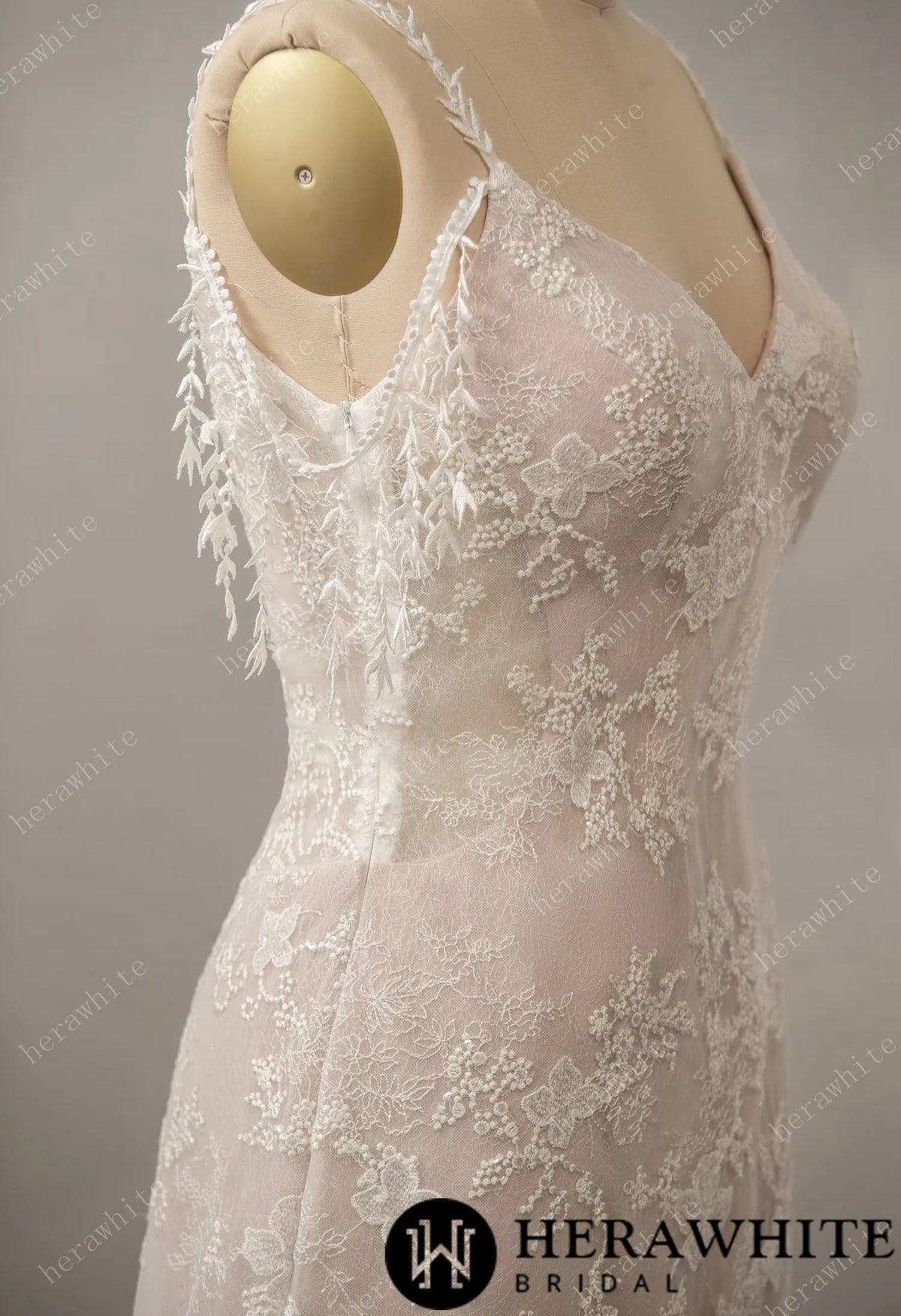 Boho Lace Fit and Flare Dress with Off-the-shoulder Straps
