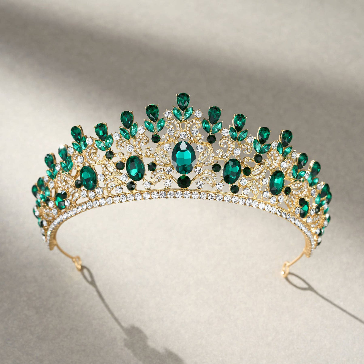 SWEETV costume crystal crowns: Blue