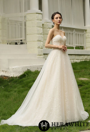 Sequins Princess Lace Wedding Dress