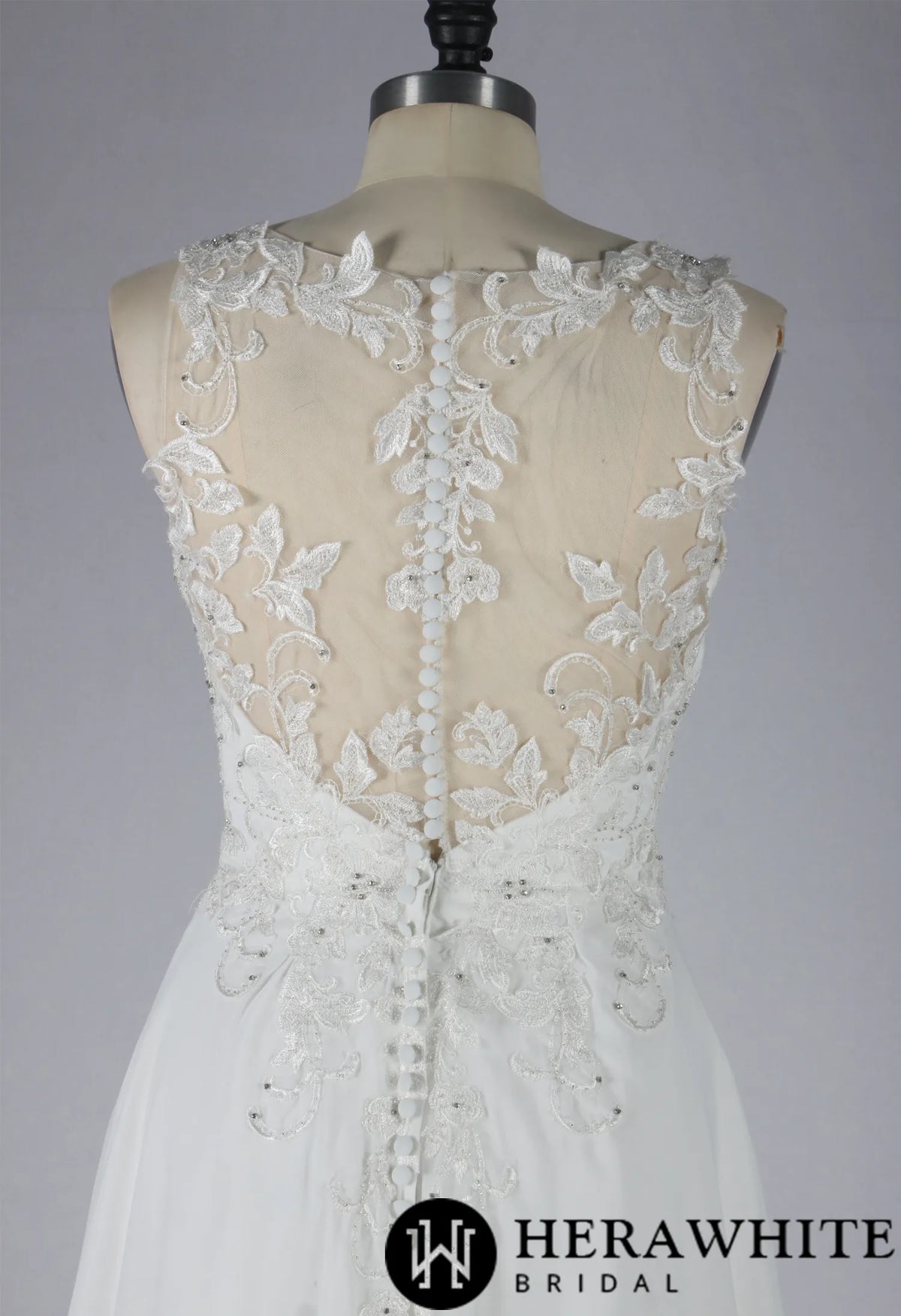 Embroidered And Lace On Net Detailed With Beading Wedding Dress