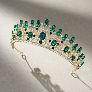 SWEETV costume crystal crowns: Blue