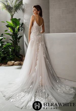 Inspired Lace Wedding Dress With Flattering Silhouette