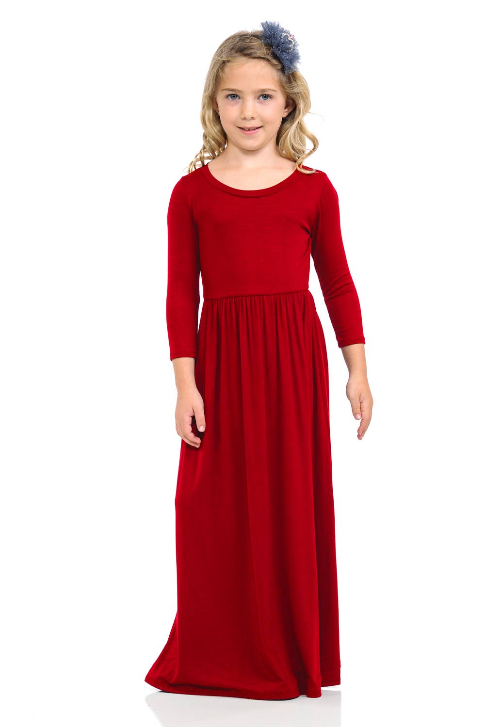 Fit and Flare Maxi Dress Solid: XL / NAVY