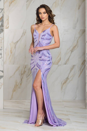 RUCHED SEQUINS FORMAL/PROM DRESS