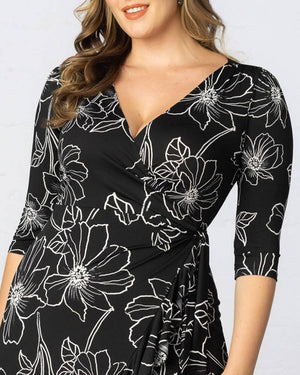 Flirty Flounce Wrap Dress - Plus Size