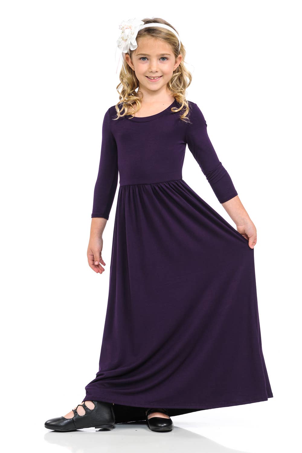 Fit and Flare Maxi Dress Solid: M / RED