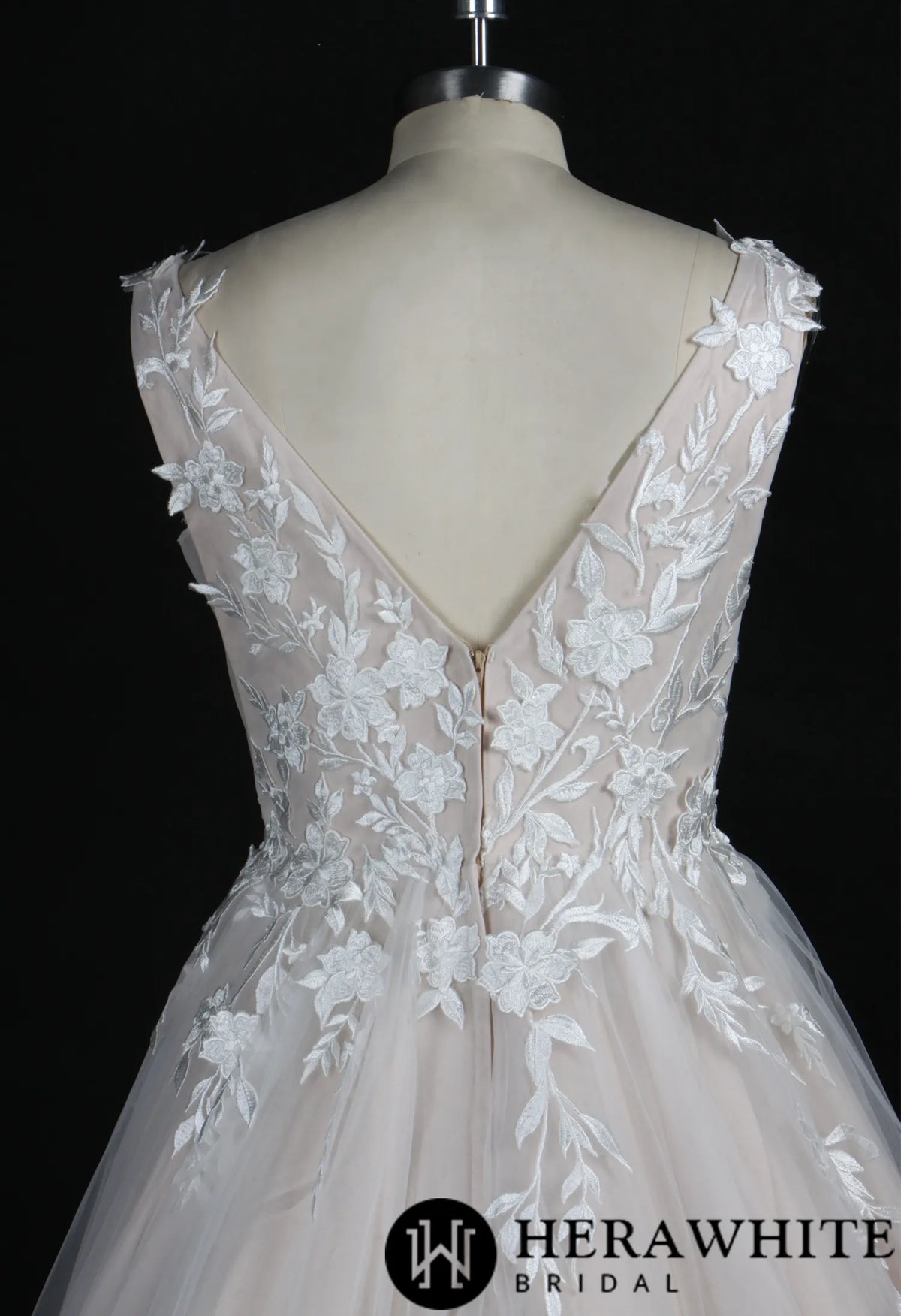 Floral Lace A-line Bridal Ballgown